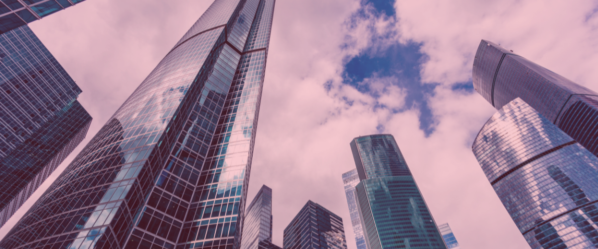 Modern business buildings